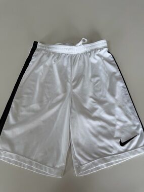 White Boy’s Athletic Shorts with Black Trim